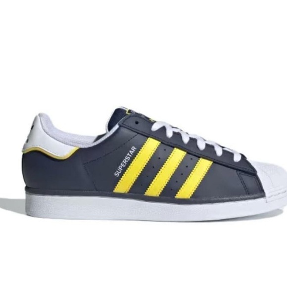 NWT adidas Superstar Original ‘Track Suit Pack’ l Indigo Yellow l M 5.5/W 7 - Picture 7 of 9